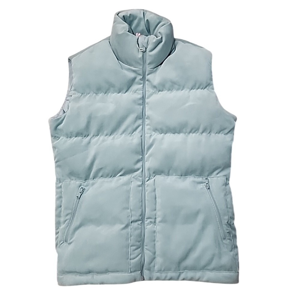 vineyard vines corduroy puffer vest green oversized pockets zipper outdoor m